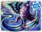  articuno bird blue claws commentary commission creatures_(company) english_commentary flying full_body game_freak gen_1_pokemon ice nintendo no_humans pokemon rabenfeder realistic watermark web_address yellow_eyes 