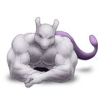  abs biceps mewtwo muscles pecs pok&eacute;mon pose ripped-saurian seductive 