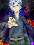  akikanbloom bad_id bad_pixiv_id blue_eyes fate/zero fate_(series) haori japanese_clothes kimono male_focus matou_kariya solo white_hair 