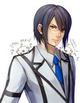  bad_id bad_pixiv_id blue_hair glasses inukichi kagami_makoto_(sacred_seven) male_focus necktie red_eyes sacred_seven solo 