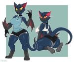 2022 3_toes 4_fingers anthro anthrofied arm_scar artist_name barefoot beak bent_arm bent_legs big_breasts big_butt biped black_bottomwear black_choker black_clothing black_gloves black_handwear black_hotpants black_jewelry black_necklace black_shorts blue_body blue_fur blue_tail blush blush_lines border bottomwear breasts bubble_butt butt capcom choker claws clothed clothed_anthro clothed_female clothing cross-popping_vein digital_media_(artwork) digitigrade dragon ear_piercing ear_ring european_mythology eyebrows facial_scar feet female female_anthro finger_claws fingerless_gloves fingers flying_wyvern fully_clothed fully_clothed_anthro fully_clothed_female fur glistening glistening_body glistening_legs glistening_tail glistening_thighs gloves glowing glowing_eyes grey_beak grey_body grey_fur grey_scales handwear head_turned hi_res hotpants jewelry leg_scar looking_back membrane_(anatomy) membranous_wings monster_hunter multicolored_body multicolored_fur multiple_images mythological_creature mythological_scalie mythology nargacuga necklace notched_ear nyx_(zr_furious) outline piercing pupils raised_arm red_eyes red_inner_ear red_wings ring_piercing scales scalie scar scuted_arms scuted_feet scuted_tail scutes shirt shorts side_boob simple_background sitting sleeveless_shirt slit_pupils small_waist solo sparkles standing tail tail_scar tank_top teal_background text thick_thighs toe_claws toes topwear two_tone_body two_tone_fur under_boob wariza western_dragon white_border white_clothing white_outline white_shirt white_tank_top white_topwear wide_hips winged_arms wings wyvern yellow_eyes yellow_sclera zr_furious