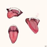  artist_name fangs highres mayamadesu open_mouth original simple_background teeth tongue tongue_out upper_teeth_only white_background 