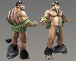  anthro beard biceps big_muscles body_hair bovine braford brown_eyes bulge bull cattle cgi chubby clothed clothing facial_hair fur hairy happy_trail hooves horn male mammal musclegut muscles nipples pants pecs pose sam_(braford) shirt shorts speedo sweatband swimsuit thong underwear underwear_around_one_leg undressing 