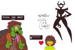2025 3:2 aliasing ambiguous_gender animated_skeleton anthro asriel_dreemurr beard blush blush_lines bone bonnet bovid brown_hair caprine clothing coat cross-popping_vein deltarune dialogue_box digital_media_(artwork) embarrassed english_text eyebrows facial_hair female finger_gun floppy_ears fur gerson gesture goat hair hand_blush hand_gesture headgear headwear horn human kris_(deltarune) looking_at_viewer lop_ears male male_anthro male_human mammal missing_tooth multiple_images name_drop one_eye_closed pattern_clothing pattern_shirt pattern_topwear pink_beard pink_eyebrows pink_facial_hair pink_hair pointing pointing_at_another reptile roaring_knight sans_(undertale) scalie scarf shadow_creature shadow_face shaking shirt signirsol skeleton skill_issue_(meme) smug snout soul_(undertale) striped_clothing striped_shirt striped_topwear stripes text topwear turtle undead undertale undertale_(series) vest wink winking_at_viewer