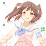  brown_eyes brown_hair idolmaster idolmaster_cinderella_girls komore ogata_chieri twintails wristband 