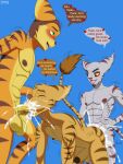 3:4 absurd_res alister_azimuth anal anal_penetration anthro balls blue_eyes blush bodily_fluids brown_stripes cum cum_in_ass cum_in_mouth cum_inside cum_while_penetrated cumshot dialogue digital_media_(artwork) dustin_c ejaculating_while_penetrating ejaculation erection father_(lore) father_and_child_(lore) father_and_son_(lore) fellatio fur genital_fluids genitals green_eyes group group_sex hair hi_res humanoid_genitalia humanoid_penis incest_(lore) kaden_(ratchet_and_clank) lombax male male/male male_penetrated male_penetrating male_penetrating_male mammal motion_lines nipples nude onomatopoeia open_mouth oral oral_penetration orange_body parent_(lore) parent_and_child_(lore) parent_and_son_(lore) penetration penile penile_penetration penis penis_in_ass penis_in_mouth ratchet_(ratchet_and_clank) ratchet_and_clank red_stripes sex simple_background smile son_(lore) sony_corporation sony_interactive_entertainment sound_effects speech_bubble stripes tail text threesome trio white_body