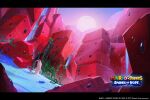 2022 alessandra_de_bernardis anthro blue_sky clear_sky colored copyright_symbol day digital_drawing_(artwork) digital_media_(artwork) english_description english_text food fruit fur hi_res lagomorph letterbox light lighting long_ears looking_up male male_anthro mammal mario_plus_rabbids_sparks_of_hope melon nude_anthro nude_male official_art outside plant rabbid raving_rabbids rayman_(series) seed shaded sky solo sun symbol text title ubisoft vines water waterfall watermelon white_body white_fur year