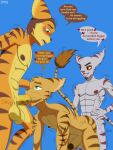 3:4 absurd_res alister_azimuth anal anal_penetration anthro balls blue_eyes blush brown_stripes dialogue digital_media_(artwork) dustin_c erection father_(lore) father_and_child_(lore) father_and_son_(lore) fellatio fur genitals green_eyes group group_sex hair hi_res humanoid_genitalia humanoid_penis incest_(lore) kaden_(ratchet_and_clank) lombax male male/male male_penetrated male_penetrating male_penetrating_male mammal motion_lines nipples nude onomatopoeia open_mouth oral oral_penetration orange_body parent_(lore) parent_and_child_(lore) parent_and_son_(lore) penetration penile penile_penetration penis penis_in_ass penis_in_mouth ratchet_(ratchet_and_clank) ratchet_and_clank red_stripes sex simple_background smile son_(lore) sony_corporation sony_interactive_entertainment sound_effects speech_bubble stripes tail text threesome trio white_body