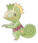  closed_mouth full_body highres kecleon no_humans official_art pokemon pokemon_(creature) pokemon_focus pokemon_rse solo standing standing_on_one_leg sugimori_ken third-party_source transparent_background yellow_lips 