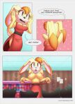 absurd_res anthro apinkgrape big_breasts breasts clothing dress female flashing flashing_breasts gem hi_res jewelry lagomorph leporid mammal necklace nipples pearl_(gem) pearl_necklace rabbit sega solo sonic_the_hedgehog_(series) the_simpsons vanilla_the_rabbit