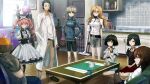  3boys 5girls adam&#039;s_apple akiha_rumiho amane_suzuha androgynous animal_ear_hairband animal_ears apron aqua_eyes arms_behind_back back_bow beard_stubble belt belt_around_waist belt_buckle beret bike_shorts black_belt black_bow black_hair black_ribbon black_shirt black_shorts black_skirt black_socks black_trim blonde_hair blue_dress blue_eyes blue_jacket blue_pants bob_cut bow bracelet braid breast_pocket breasts broom brown_hair brown_pants buckle buttons casual cat_ears cellphone chain checkered_buckle chest_bow choker closed_mouth coat collar collarbone collared_shirt couch crossed_arms crossed_legs cup cupboard day door dr_pepper dress drill_hair drink eating expressionless facial_hair fake_animal_ears fat fat_man fingernails flip_phone food frilled_collar frilled_dress frilled_hairband frilled_skirt frilled_sleeves frills from_behind from_side future_gadget_lab game_cg glasses goth_fashion green_eyes green_shirt green_slippers grey_eyes hair_between_eyes hair_ornament hair_over_shoulder hair_tie hairband hairclip hairpin hand_in_pocket hands_on_own_hips hashida_itaru hat high_collar highres holding holding_drink holding_food holding_phone huke indoors jacket jewelry jitome kiryuu_moeka kneehighs kneeling lab_coat lapels leather_belt long_hair long_skirt long_sleeves looking_at_another maid maid_apron maid_headdress makise_kurisu mayqueen_maid_uniform medium_breasts medium_hair messy_hair miniskirt multiple_boys multiple_girls necktie notched_lapels official_art okabe_rintarou on_couch onigiri orange_stripes otoko_no_ko pants phone pink_eyes pink_frills pink_hair pink_lips pocket puffy_short_sleeves puffy_sleeves purple_eyes purple_trim red_eyes red_necktie red_ribbon red_shorts ribbon ribbon-trimmed_collar ribbon-trimmed_corset ribbon-trimmed_hairband ribbon-trimmed_sleeves ribbon_choker ribbon_trim ringed_eyes screen_light shiina_mayuri shiny_lips shirt shirt_partially_tucked_in shoes short_sleeves shorts shorts_under_skirt side_slit sitting skirt skull_hair_ornament sleeve_slit slippers small_breasts smile socks square_pupils standing steins;gate steins;gate:_linear_bounded_phenogram stubble t-shirt table tank_top tareme television thick_thighs thighs tile_floor tiles track_jacket tsurime twin_braids twin_drills twintails urushibara_ruka vacuum_cleaner wariza white_apron white_coat white_dress white_ribbon white_shirt wooden_floor wrist_cuffs yellow_eyes yellow_hat zipper zipper_pull_tab 