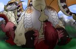 anus big_butt butt butt_focus claws digital_media_(artwork) dragon duo fellatio feral genitals hi_res horn looking_at_viewer male male/male male_penetrated male_penetrating male_penetrating_male membrane_(anatomy) membranous_wings mudwing_(wof) mythological_creature mythological_scalie mythology nude oral penetration penile penis sandwing_(wof) scales scalie sex simple_background sinai_(mal.) spicyscaliearts tail wings wings_of_fire