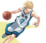 basketball basketball_uniform blonde_hair chiya_(sere1) kise_ryouta kuroko_no_basuke male_focus solo sportswear 
