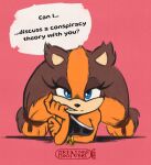 2024 anthro badger bracelet clothing dated dialogue digital_media_(artwork) dress female gerovort hi_res jewelry mammal mustelid musteline ring sega solo sonic_boom sonic_the_hedgehog_(series) sticks_naughty_face sticks_the_jungle_badger talking_to_viewer teeth text
