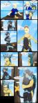 2015 absurd_res ambiguous_gender black_body black_hair blonde_hair blue_body blue_fur breasts cindy_(swack16) clothed clothing colored comic dialogue duo english_text eyes_closed featureless_breasts featureless_crotch female female_(lore) fully_clothed fur gender_transformation generation_2_pokemon generation_4_pokemon glistening glistening_body goo_transformation green_hair hair hi_res hug human_to_anthro john_(swack16) kirara_(swack16) luxray nintendo nude open_mouth outside pokemon pokemon_(species) quilava red_eyes running sea shirt sitting sitting_on_ground species_transformation speech_bubble standing surprise tail text topwear transformation transformation_sequence tuft water wolferion yellow_body yellow_fur