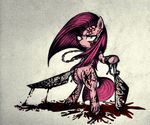  chain cutie_mark discommunicator equine female feral friendship_is_magic gore hair horse mammal my_little_pony pink_body pink_hair pink_tail pinkamena_(mlp) pinkie_pie_(mlp) pinkmena pony solo sword weapon 