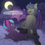 absurd_res animal_genitalia animal_penis bat_pony bat_wings cloud cowgirl_position cutie_mark dialogue digital_drawing_(artwork) digital_media_(artwork) duo ear_piercing ear_ring equid equine equine_genitalia fan_character fangs feral fetlocks from_front_position frottage gabrilis genitals hair hasbro hi_res hoof_on_penis hooves horse male male/male mammal membrane_(anatomy) membranous_wings moon my_little_pony mythological_creature mythological_equine mythology night on_bottom on_cloud on_top open_mouth outside penile penis penises_touching piercing pony pupils ring_piercing sex shadow_bite_(gluttonyfangs) sky slit_pupils smile speech_bubble tail teeth tongue wings
