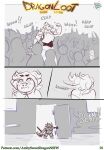 2025 absurd_res admiration admiring adventure adventurer ambysweetdragon anthro armor black_and_white blush clapping clothing comic crowd digital_drawing_(artwork) digital_media_(artwork) dragon dragonborn_(dnd) dungeons_and_dragons english_text fantasy female group hasbro hero hi_res kobold looking_at_another male melee_weapon monochrome muscular mythological_creature mythological_scalie mythology onomatopoeia open_door patreon scalie sketch sound_effects star_eyes sword tavern text weapon wizards_of_the_coast