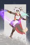 2:3 4_ears anthro athletic athletic_anthro bangs bedroom_eyes blue_eyes bottomwear bracelet breasts brown_body brown_fur callista_(silianor) cape clothed clothed_anthro clothed_female clothing curvy_figure digital_media_(artwork) dipstick_tail felid feline female female_anthro front_view fur glowing gold_(metal) gold_bracelet gold_jewelry hair hi_res hourglass_figure inner_ear_fluff jewelry leg_warmers legwear loincloth long_hair looking_at_viewer magic magic_user mammal markings multi_ear narrowed_eyes on_one_leg potion red_cape red_clothing seductive silianor simple_background slim small_breasts small_waist solo standing tail tail_markings tuft white_hair