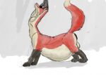 animal_genitalia anus arms_above_head balls belly big_anus big_belly black_anus black_body black_fur canid canid_taur canine canine_taur colored eyewear feet fox fox_tail fox_taur fur genitals grey_background guide_lines huge_anus jeri_kleinlowe male mammal mammal_taur nude_male nude_taur orange_body orange_fur puffy_anus raised_tail sheath simple_background smile solo standing stretching sunglasses tail taur vincent_(vincent) white_balls white_body white_fur white_sheath