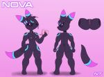 anus black_body black_fur black_sclera bow_(feature) breasts butt close-up collar collar_only eeveelution eyelashes facial_markings fan_character female fur generation_2_pokemon generation_6_pokemon genitals hair head_markings head_tuft hi_res holding_object hybrid hybrid_pokemon markings model_sheet multicolored_body multicolored_ears multicolored_fur multicolored_tail ninjatreecko nintendo nintendo_ds nintendo_ds_family nipples nude nude_anthro nude_female pokemon pokemon_(species) pokemorph purple_eyes ring_(marking) simple_background solo sylveon tail tuft umbreon vulva