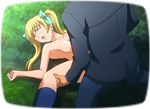  animated animated_gif blonde_hair bouncing_breasts breasts manin_densha missionary nanase_yuzu nude rape sex small_breasts socks twintails vaginal 