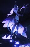 absurd_res anthro clothed clothing female female_anthro floppy_ears grass hi_res holding_melee_weapon holding_object holding_polearm holding_scythe holding_weapon looking_at_viewer melee_weapon moon mouth_closed night outside plant polearm restricted_palette scythe solo standing star unknowhiter weapon yellow_eyes