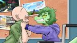 16:9 2025 angry anon_(snoot_game) anthro asphyxiation attack bald baryonyx biped breasts cafeteria cavemanon_studios choking clenched_teeth clothed clothed_anthro clothed_female clothed_human clothed_male clothing cloud colored dinosaur disability duo e621_post_recursion english_text eyebrows female fingers grass green_body green_clothing green_hair green_jacket green_scales green_topwear grey_eyes hair hallway hi_res hoodie human human_on_anthro humanoid_hands i_wani_hug_that_gator inside interspecies jacket kaewhy male male/female mammal medium_hair mountain narrowed_eyes neck_grab non-mammal_breasts olivia_halford open_mouth paraplegic photo pinboard plant prehistoric_species purple_clothing purple_hoodie purple_topwear raised_eyebrows reptile scales scalie shaded shadow sitting sky snoot_game spinosaurid strangling surprised tail teeth text theropod tongue topwear tree vehicle wheelchair widescreen yellow_sclera