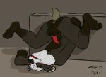 2025 3_toes anthro anus ass_up badger black_body black_fur black_nose black_paws blush brown_eyes colored_sketch countershade_face countershade_fur countershade_torso countershading feet fur genitals gloves_(marking) grey_body grey_fur hair hand_on_butt hi_res leg_markings lendri_mujina_(character) male mammal markings mustelid musteline nude penis pink_anus presenting presenting_anus presenting_balls signature sketch socks_(marking) solo telem toes upside_down white_face white_hair