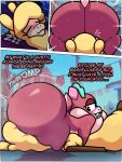 2025 alexdraws alpaca big_breasts big_butt black_eyes breasts brown_body brown_ears brown_fur brown_nose butt camelid close-up comic deer digital_media_(artwork) duo english_text eyes_closed facesitting female female/female feral fur half-closed_eyes huge_butt looking_at_another looking_back lying mammal multicolored_body multicolored_fur narrowed_eyes new_world_deer on_back outside paprika_paca_(tfh) pie_cut_eyes question_mark rear_view reindeer scut_tail short_tail sitting_on_another sleeping smile sound_effects tail tan_body text them&#039;s_fightin&#039;_herds thick_thighs two_tone_body two_tone_fur two_tone_tail velvet_reindeer_(tfh) vowelless vowelless_sound_effect wool_(fur) yellow_body yellow_ears yellow_fur yellow_wool zzz