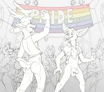 anthro antlers balls bat bat_ears bat_tail big_breasts bottomless bottomless_anthro bottomless_male bottomwear breasts brother_(lore) butt canid canine canis clothed clothing deer desert_bat digital_media_(artwork) erection female flag frag_(furfragged) fur furfragged genitals grope group hi_res horn humanoid_genitalia humanoid_penis incest_(lore) lgbt_pride lgbt_pride_month liberty_(furfragged) male male/female male/male mammal miniskirt monochrome nipples nude nude_anthro nude_female nude_male open_mouth party penis pride_color_flag pride_colors rainbow_pride_colors shirt sibling_(lore) sino_(furfragged) six-stripe_rainbow_pride_colors skirt smile tail tank_top topwear turo_of_akesh wingless_bat