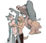 2025 abs anthro anthro_on_anthro armpit_fetish armpit_sniffing athletic athletic_anthro athletic_male beastars bird_dog blush bottomwear briefs bulge canid canine canis claws clothing domestic_dog duo english_text fur hand_behind_head hand_on_chest hi_res hunting_dog jack_(beastars) labrador legoshi_(beastars) male male/male mammal mindkog onomatopoeia pants pecs raised_arm retriever scar simple_background smile sniffing sound_effects standing text tighty_whities tongue tongue_out tuft underwear white_background white_briefs white_clothing white_underwear wolf