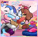 aegosexual_pride_colors animal_genitalia animal_penis anthro anthro_on_anthro anus backsack balls bat big_penis bisexual_pride_colors black_feces blue_feces blue_pawpads border butt canine_genitalia canine_penis colored_feces digital_media_(artwork) duo dust:_an_elysian_tail english_text erection excessive_feces eyes_closed fairyfudge fart feces feces_pile generation_6_pokemon genitals grey_feces gynomorph gynomorph/male heart_symbol hi_res hyper hyper_feces intersex intersex/male kissing kissing_sound_effect knot lgbt_pride lgbt_pride_month lying lying_on_another male male_pooping mammal mitzu_(fairyfudge) multicolored_border multicolored_feces nimbat nintendo on_back pansexual_pride_colors pawpads paws penis pink_background pink_feces pokemon pokemon_(species) pooping pooping_on_floor pooping_together pride_colors purple_feces rainbow_border raised_tail signature simple_background size_difference sky_(rainford_cloud) slurpuff sound_effects stink_fumes tail text trans_(lore) trans_woman_(lore) transgender_pride_colors unusual_feces vowelless vowelless_sound_effect white_feces yellow_feces