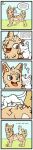 absurd_res ambiguous_gender animal_genitalia animal_penis blush bodily_fluids brown_body canid canine chugou_(fabulous_beasts) comic context_in_descripton cum cum_on_back dialogue digital_media_(artwork) embarrassed english_text erection fabulous_beasts felid feline feline_genitalia feline_penis feral feral_on_feral flat_colors flower flower_(anatomy) fur gau_(artist) genital_fluids genitals grass hi_res long_image male mammal mythological_creature mythology open_mouth penile penile_spines penis plant shanque_(fabulous_beasts) shocked simple_background speech_bubble surprised surprised_expression sweat tail tall_image text unwanted_orgasm white_body white_fur