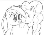  female feral friendship_is_magic hair horse kissing long_hair mammal my_little_pony nose pegasus pencils pinkie_pie_(mlp) pony rainbow_dash_(mlp) sketch tg-0 wings 