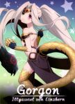  absurdres alternate_costume backless_outfit blonde_hair clear_file_(medium) eyepatch fate/kaleid_liner_prisma_illya fate_(series) groin highres illyasviel_von_einzbern illyasviel_von_einzbern_(rider_install)_(berserker_inheritance) lizard_tail non-web_source official_art petite scales scan scan_artifacts skirt_cutout tail 