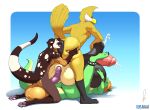 absurd_res anal anthro anthro_on_anthro anus avian backsack balls beak big_balls big_penis biped bird coonix countershade_tail countershading dewey_(derpydewey) ekrotus_iconion erection fingers genitals glans group group_sex hi_res huge_balls huge_penis humanoid_genitalia humanoid_penis hyper hyper_balls hyper_genitalia hyper_penis interspecies kobold male male/male mammal mustelid oral otter owligatorstudios penis puffy_anus rimming scalie sex tail threesome trio vein veiny_penis