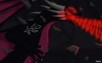 4_fingers activision angry comic cynder digital_media_(artwork) dragon female feral fingers hi_res horn multi_horn mythological_creature mythological_scalie mythology rock rubble scalie screaming signature solo spyro_the_dragon wings zilonking