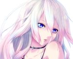 blue_eyes braid close-up daburu face ia_(vocaloid) lips long_hair looking_at_viewer open_mouth pink_hair portrait smile solo vocaloid 