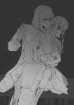  3girls aver_(yumenokessho) bang_dream! bang_dream!_it&#039;s_mygo!!!!! between_legs bite_mark bite_mark_on_breast bite_mark_on_neck blush boots breasts closed_mouth commentary doloris_(bang_dream!) dual_persona fff_threesome greyscale group_sex hickey highres holding_another&#039;s_wrist large_breasts licking licking_nipple long_hair long_sleeves medium_hair misumi_uika monochrome multiple_girls nipple_stimulation oblivionis_(bang_dream!) off_shoulder parted_lips purple_eyes shirt short_sleeves spot_color sweat symbol-only_commentary tao_hua21781 threesome togawa_sakiko yellow_eyes yumenokessho yuri 