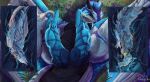2_penises animal_genitalia animal_penis anus avian beak black_horn black_sclera blue_anus blue_cum blue_eyes blue_knot blue_penis blue_slit bodily_fluids butt claws cock_vore colored_cum cum dinosaur dragon dromaeosaurid erection european_mythology female feral fur genital_fluids genital_slit genitals group gryphon hemipenes hi_res hollyvardia hollyvardia_(character) horn knot male male/female multi_genitalia multi_penis mythological_avian mythological_creature mythological_scalie mythology penile penis prehistoric_species reptile saber_(saber15) scales scalie theropod trio unusual_bodily_fluids unusual_cum unusual_genital_fluids utahraptor vore western_dragon white_body white_claws white_fur white_scales wyvern