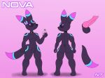 animal_genitalia animal_penis anthro balls black_body black_fur black_sclera bow_(feature) butt canine_genitalia canine_penis close-up collar collar_only eeveelution erection facial_markings fan_character fur generation_2_pokemon generation_6_pokemon genitals hair head_markings head_tuft hi_res holding_object hybrid hybrid_pokemon knot knotted_penis male markings model_sheet multicolored_body multicolored_ears multicolored_fur multicolored_tail ninjatreecko nintendo nude nude_anthro nude_male penis pokemon pokemon_(species) pokemorph potion potion_bottle purple_eyes ring_(marking) sheath simple_background solo sylveon tail tuft umbreon