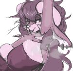 2023 anthro armpit_fetish armpit_hair big_breasts black_lips bodily_fluids body_hair bovid bra breasts caprine caprine_demon ciena_celle cleavage clothed clothing demon ear_piercing ear_ring facial_piercing facial_scar female furgonomics furry-specific_piercing goat goat_demon hair hi_res horn lips long_hair looking_at_viewer mammal monochrome musk musk_clouds muzzle_piercing nose_piercing nunalette piercing raised_arm ring_piercing scar seductive sepia shaded simple_background simple_shading solo sports_bra spread_armpit spreading_armpit sweat sweatdrop sweaty_armpit sweaty_breasts tight_bra underwear