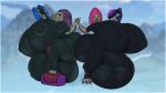 16:9 2025 alien anthro avian balls_outline big_breasts big_bulge big_butt biped black_sclera borisalien breasts bulge butt claws clothed clothing detailed_bulge digital_media_(artwork) genital_outline gynomorph gynomorph_anthro hair halo_(series) hand_holding hi_res huge_breasts huge_bulge huge_butt huge_hips huge_thighs hyper hyper_breasts hyper_bulge hyper_butt intersex intersex_anthro kig-yar looking_at_viewer microsoft nipple_outline penis_outline pink_hair purple_hair ranged_weapon red_eyes ruuhtian_(kig-yar) scalie short_stack thick_thighs tight_clothing weapon wide_hips widescreen xbox_game_studios yellow_eyes