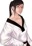  bad_id bad_pixiv_id black_hair brown_eyes collarbone glasses kusagami_style lips original simple_background solo white_background 