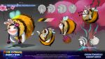 16:9 2023 accessory antennae_(anatomy) anthro arthropod artist_name basket bea_(mario_plus_rabbids) bee black_antennae black_body black_fur black_hair blue_wings braided_pigtails buckteeth chiara_tomasello closed_smile color_swatch colored comparing container copyright_symbol english_description english_text eyelashes eyes_closed eyeshadow female female_anthro flower flower_in_hair flying freckled_face freckles front_view frown fur grey_body grey_fur hair hair_accessory hi_res holding_basket holding_container holding_object hybrid hymenopteran insect insect_wings lagomorph legless light lighting long_ears long_eyelashes lying_on_swing makeup mammal mario_plus_rabbids_sparks_of_hope mitten_hands mouth_closed multicolored_body multicolored_fur nintendo noseless official_art open_frown open_mouth pink_flower pink_hair_tie plant purple_eyeshadow rabbid raving_rabbids rayman_(series) rear_view relaxed_expression shaded side_view simple_background singing smile solo stinger swing swinging symbol teeth text text_box tree ubisoft white_body white_fur widescreen wings yellow_body yellow_eyes yellow_fur