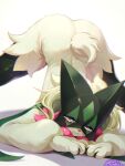 3:4 ambiguous_gender anthro ass_up butt digital_drawing_(artwork) digital_media_(artwork) felid feline fur generation_9_pokemon green_body green_fur hi_res jack-o&#039;_pose mammal meme meme_pose meowscarada nintendo pokemon pokemon_(species) pose purple_eyes short_tail solo suahh tail thick_thighs