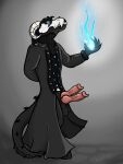 2_penises 4_eyes anthro balls bone bovid canid canine caprine diphallism erection fire fur genitals hi_res horn hybrid kvetat kvetat_(artist) magic male mammal multi_eye multi_genitalia multi_penis nude penis sheep skull skulldog solo tail vein vertical_diphallism
