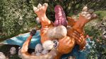3d_(artwork) aquafreeze balls charizard digital_media_(artwork) dragon egg generation_1_pokemon genitals hi_res knot male mythological_creature mythological_scalie mythology nintendo oviposition pawpads pokemon pokemon_(species) scales scalie solo widescreen zharus_(aquafreeze)