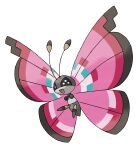  :d animal_focus antennae artist_request bug butterfly full_body highres insect_wings no_humans official_art open_mouth pokemon pokemon_(creature) pokemon_focus pokemon_xy smile solo third-party_source transparent_background vivillon vivillon_(meadow) wings 